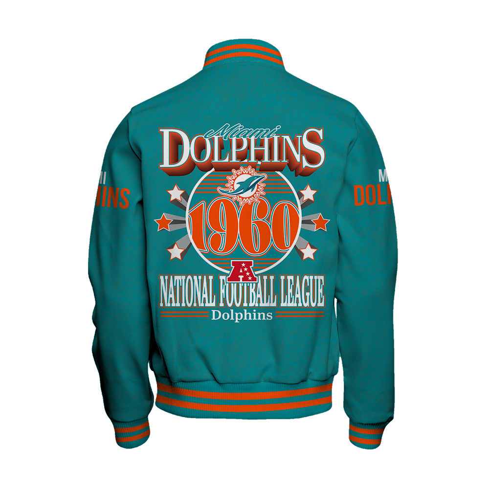 Miami Dolphins - Super Durable Unisex Varsity Jacket