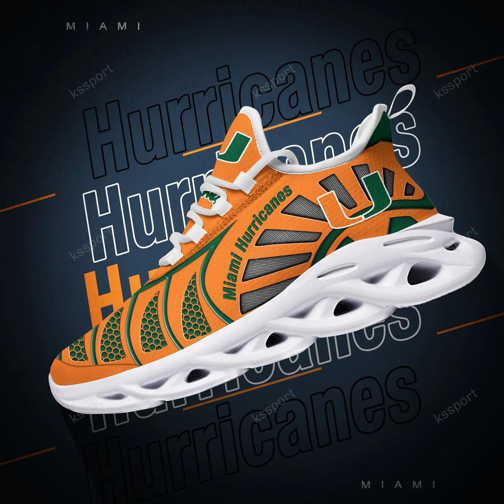 Miami Hurricanes Max Soul Clunky, Black And White Running Shoes