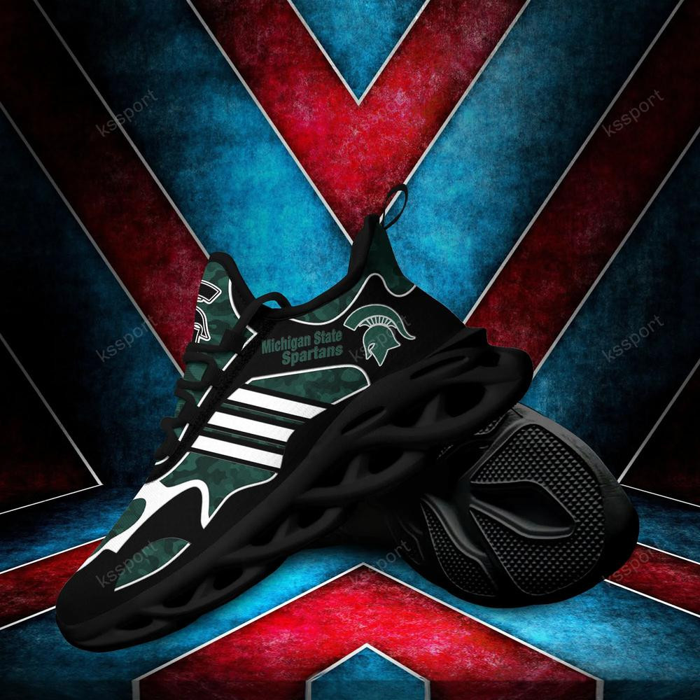 Michigan State Spartans Max Soul Clunky, Camo Running Sneakers For Fan Ever