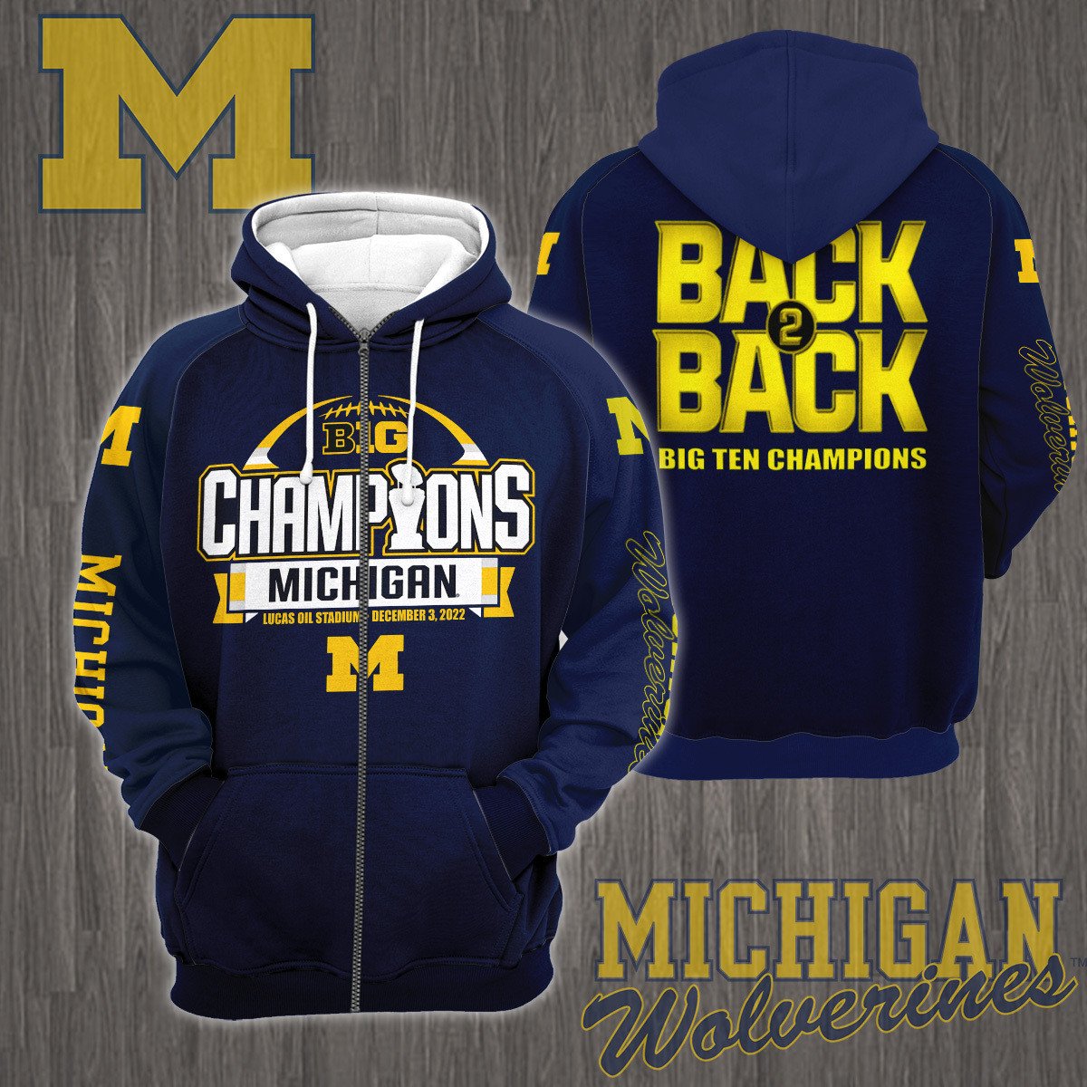 Michigan Wolverines Big 10 Champions Shirt Ver 2