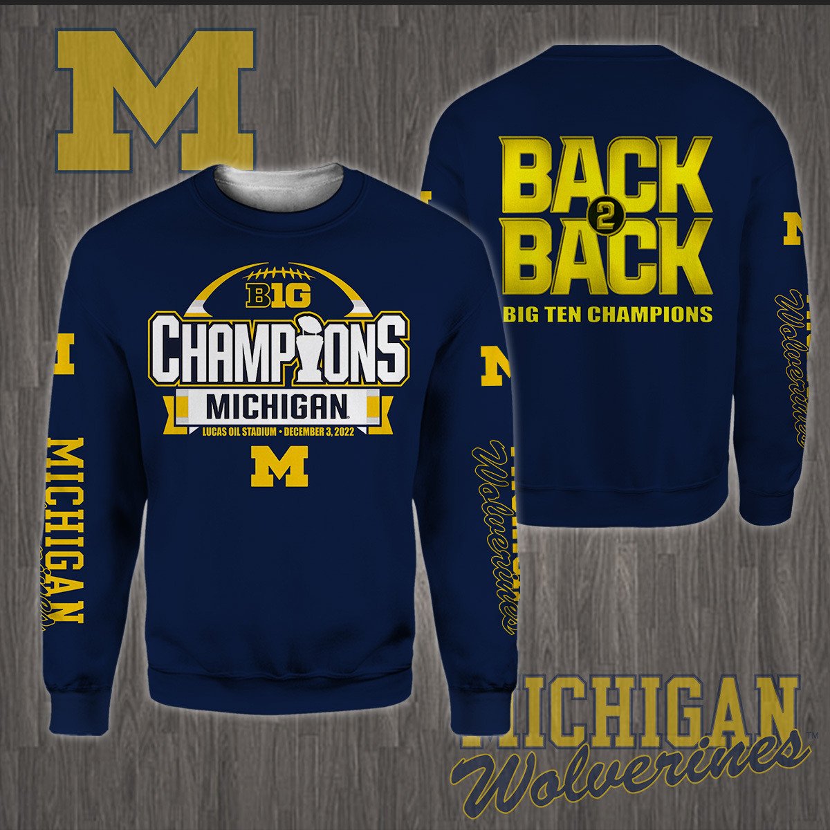 Michigan Wolverines Big 10 Champions Shirt Ver 2