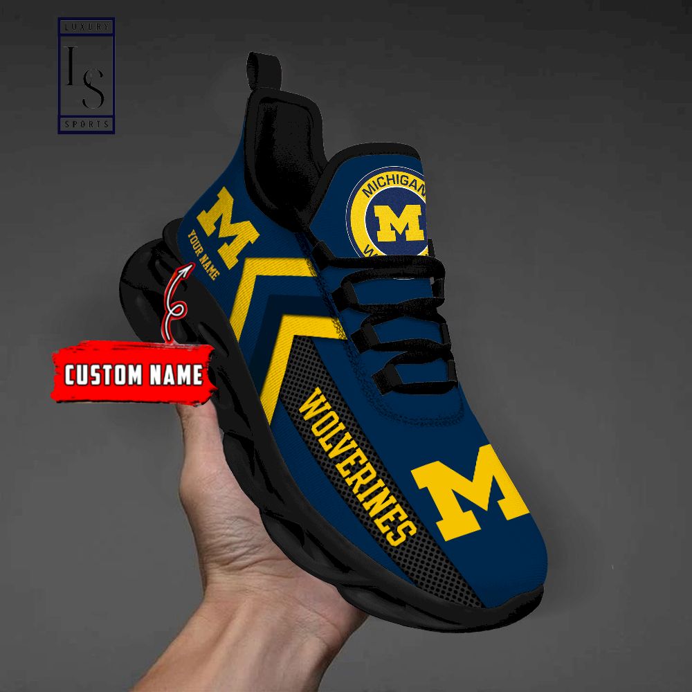 Michigan Wolverines Personalized Max Soul Shoes