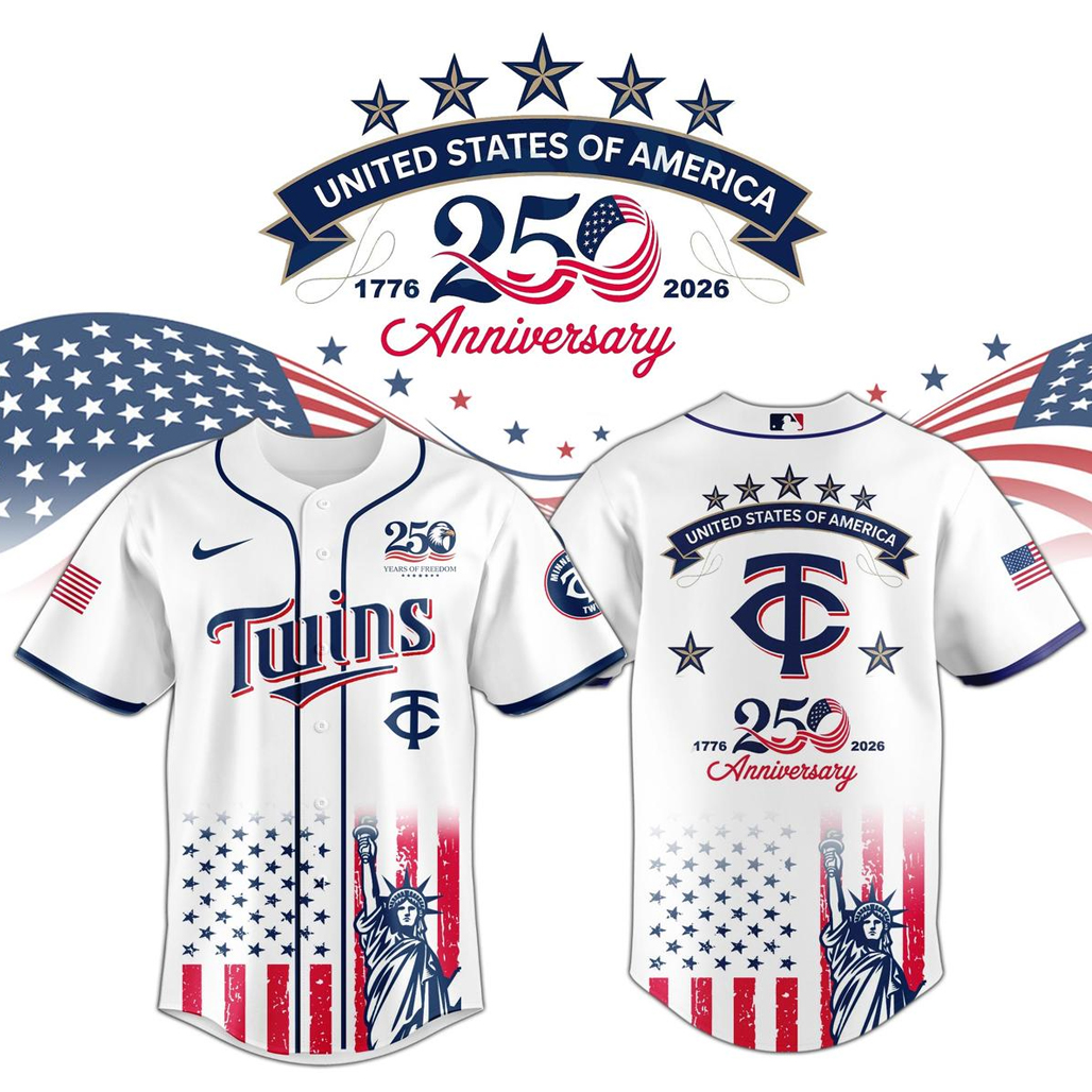 Minnesota Twins x America’s 250th Anniversary 2026 Baseball Jersey