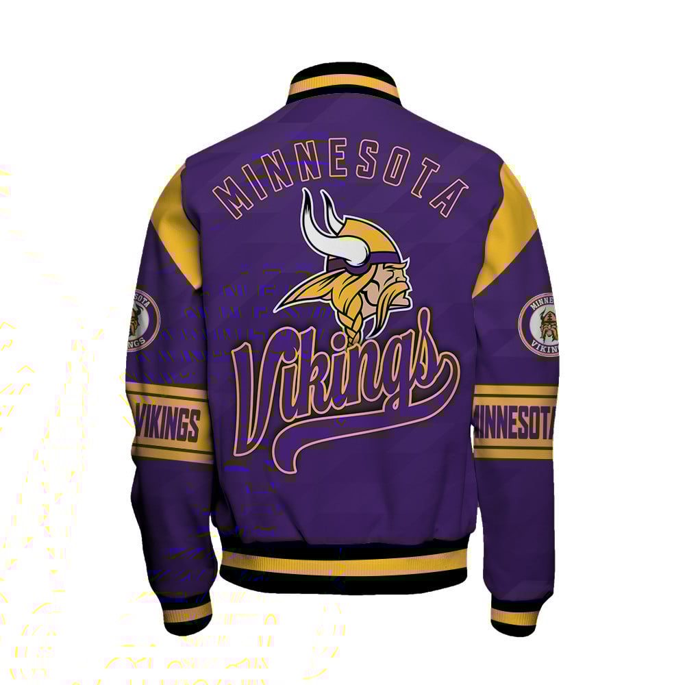 Minnesota Vikings American Football League Pattern Varsity Jacket SH1 V2