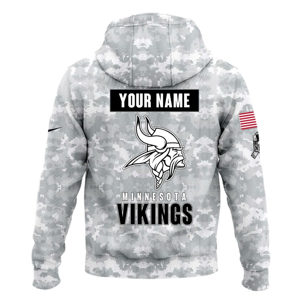Minnesota Vikings Arctic Camo Salute to Service Club Hoodie Edition