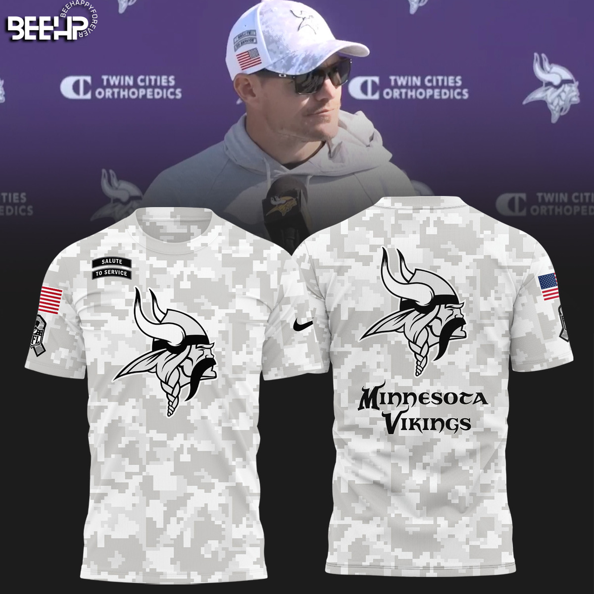 Minnesota Vikings Camo Salute to Service Combo