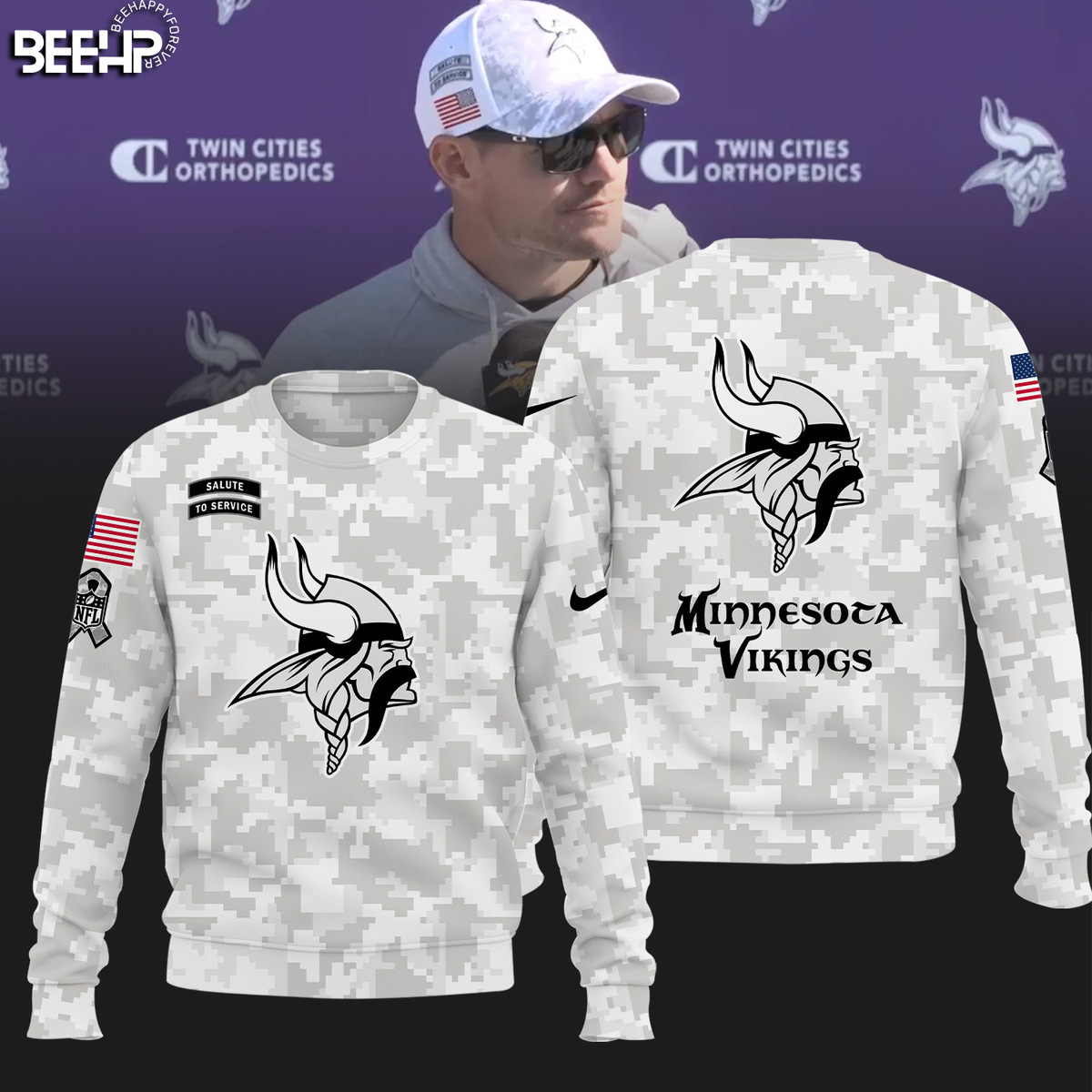 Minnesota Vikings Camo Salute to Service Combo