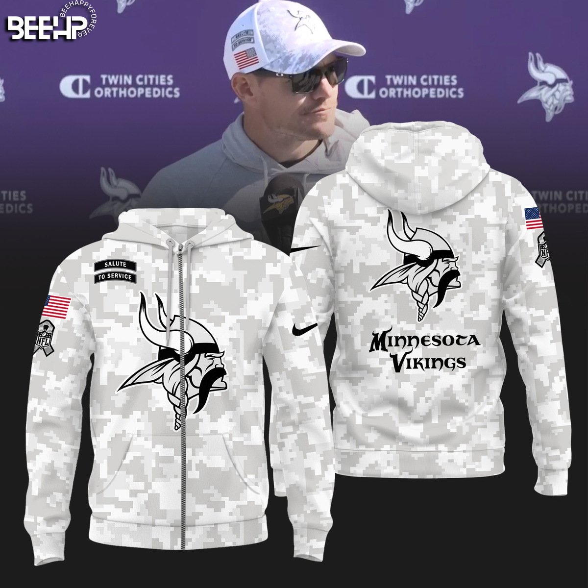 Minnesota Vikings Camo Salute to Service Combo