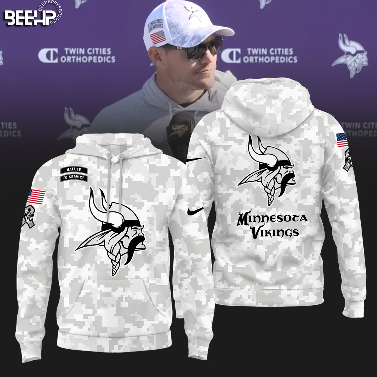 Minnesota Vikings Camo Salute to Service Combo