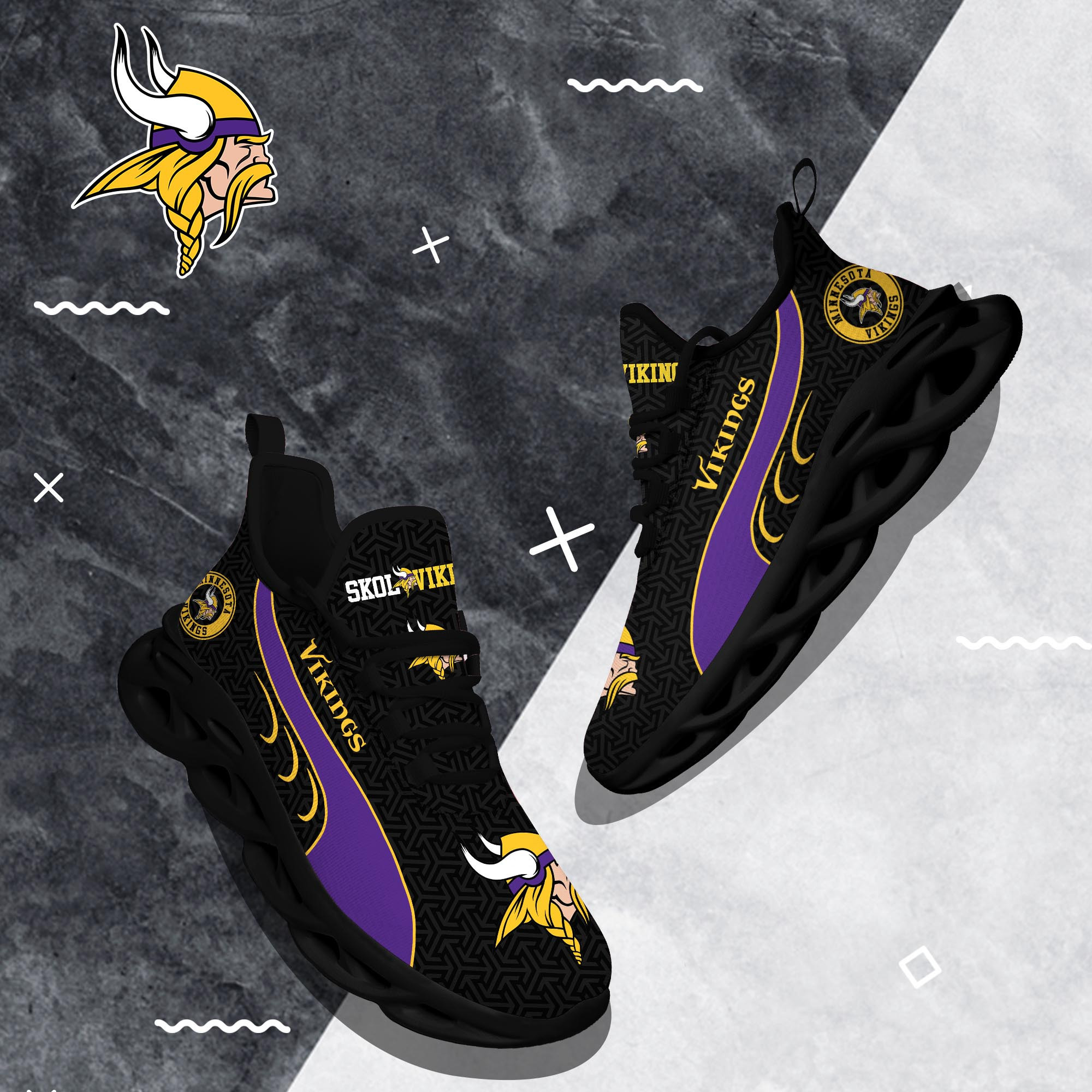 Minnesota Vikings Clunky Shoes T-42107