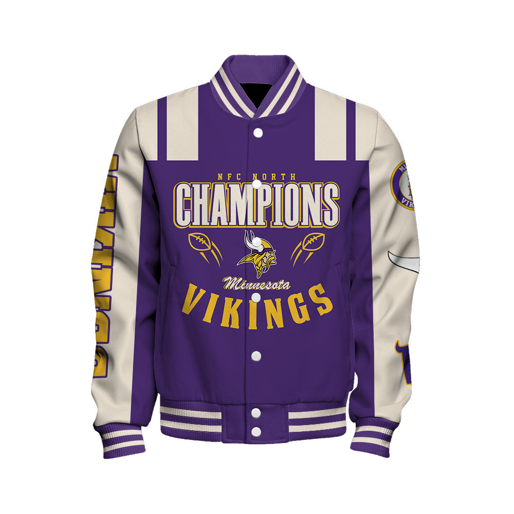 Minnesota Vikings NFC North Champions We're On Fire Varsity Jacket