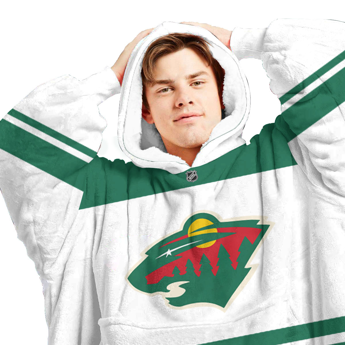 Minnesota Wild Personalized Blanket Hoodie Hoodie Snuggie Hoodies