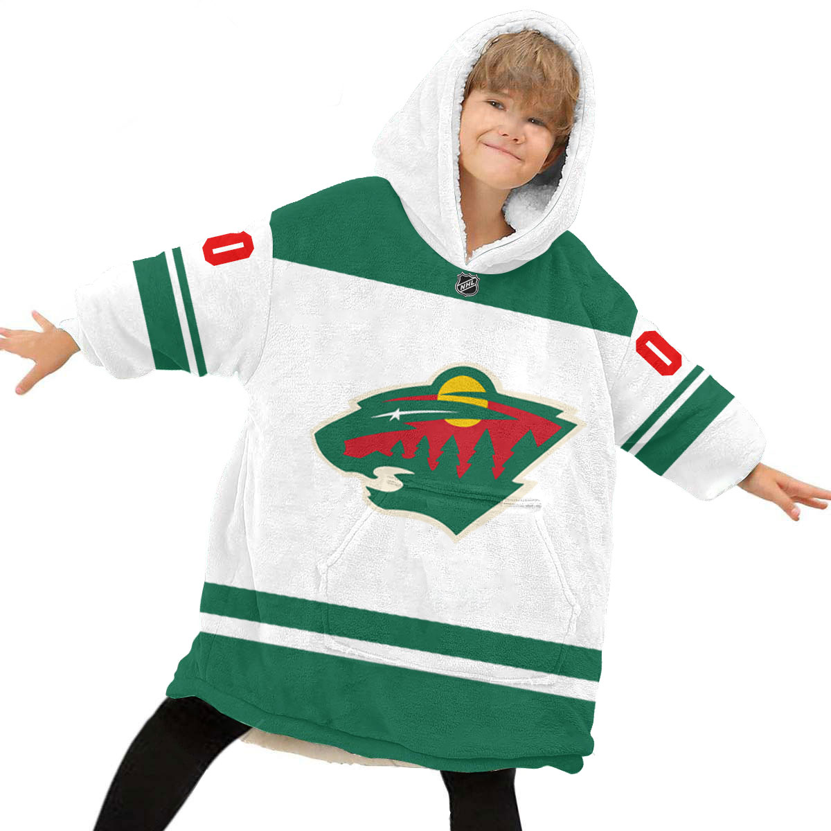 Minnesota Wild Personalized Blanket Hoodie Hoodie Snuggie Hoodies