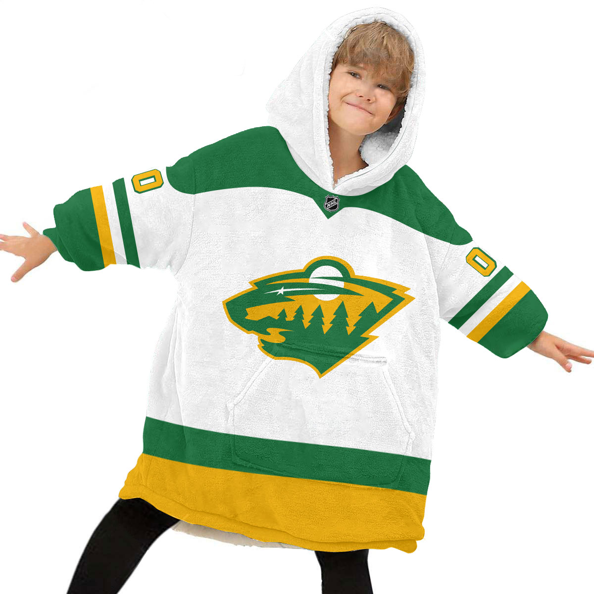 Minnesota Wild Personalized Blanket Hoodie Hoodie Snuggie Hoodies