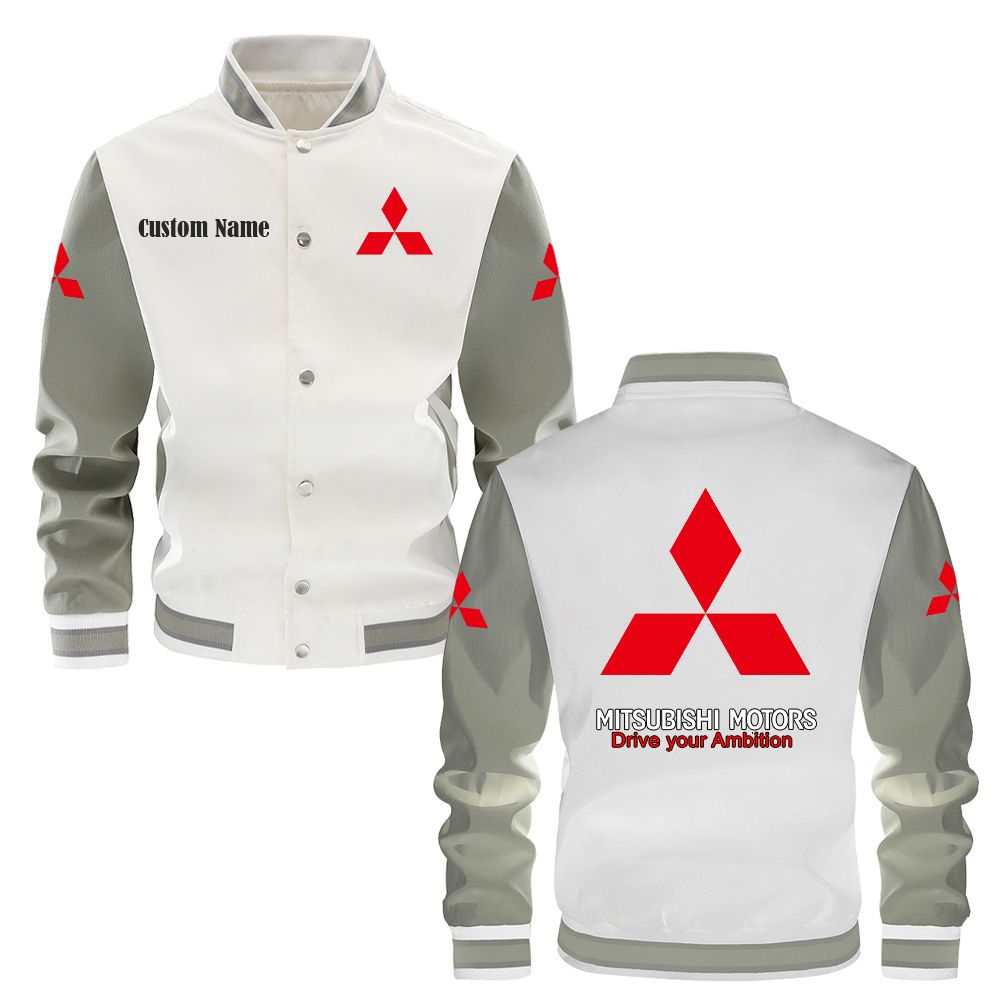 Mitsubishi Varsity Jacket, Baseball jacket, Letterman Jacket Customize Name, Multicolor