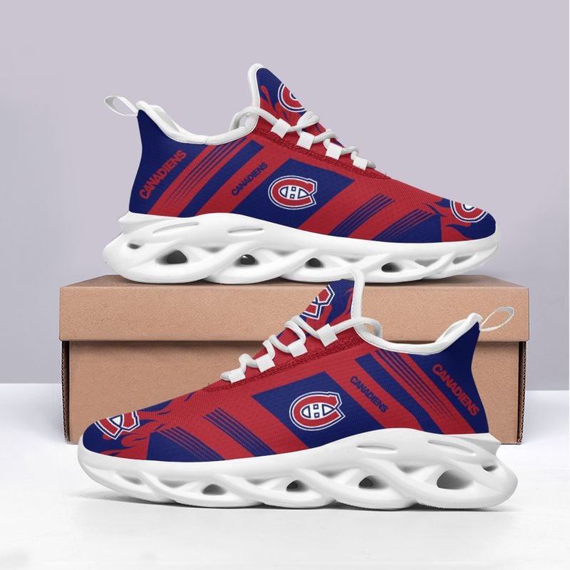 Montreal Canadiens Stripe and Fire Pattern Max Soul Shoes NEW019665