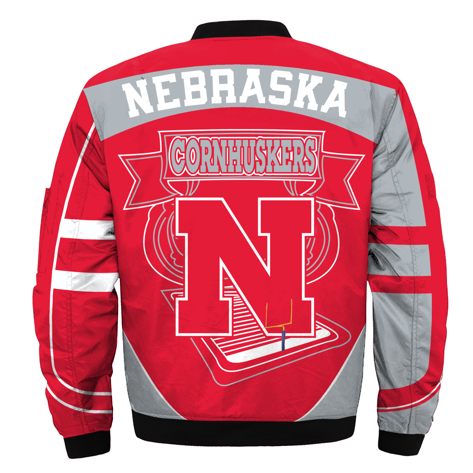 Nebraska Cornhuskers Jacket 3D Printed Fire Ball