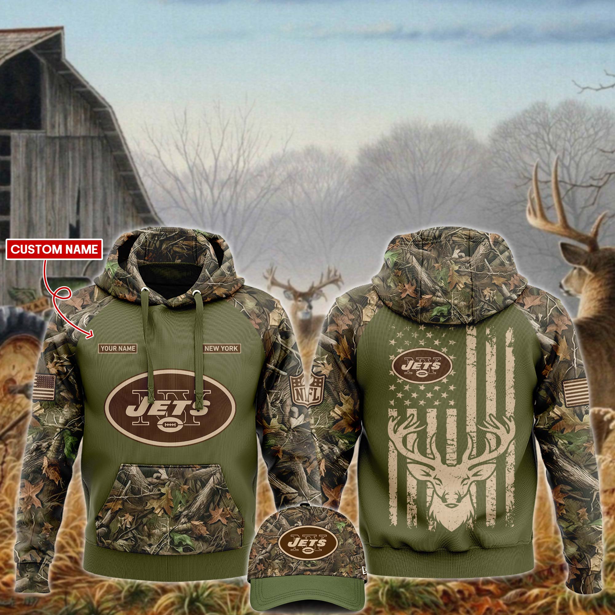 New York Jets x Hunting Hoodie