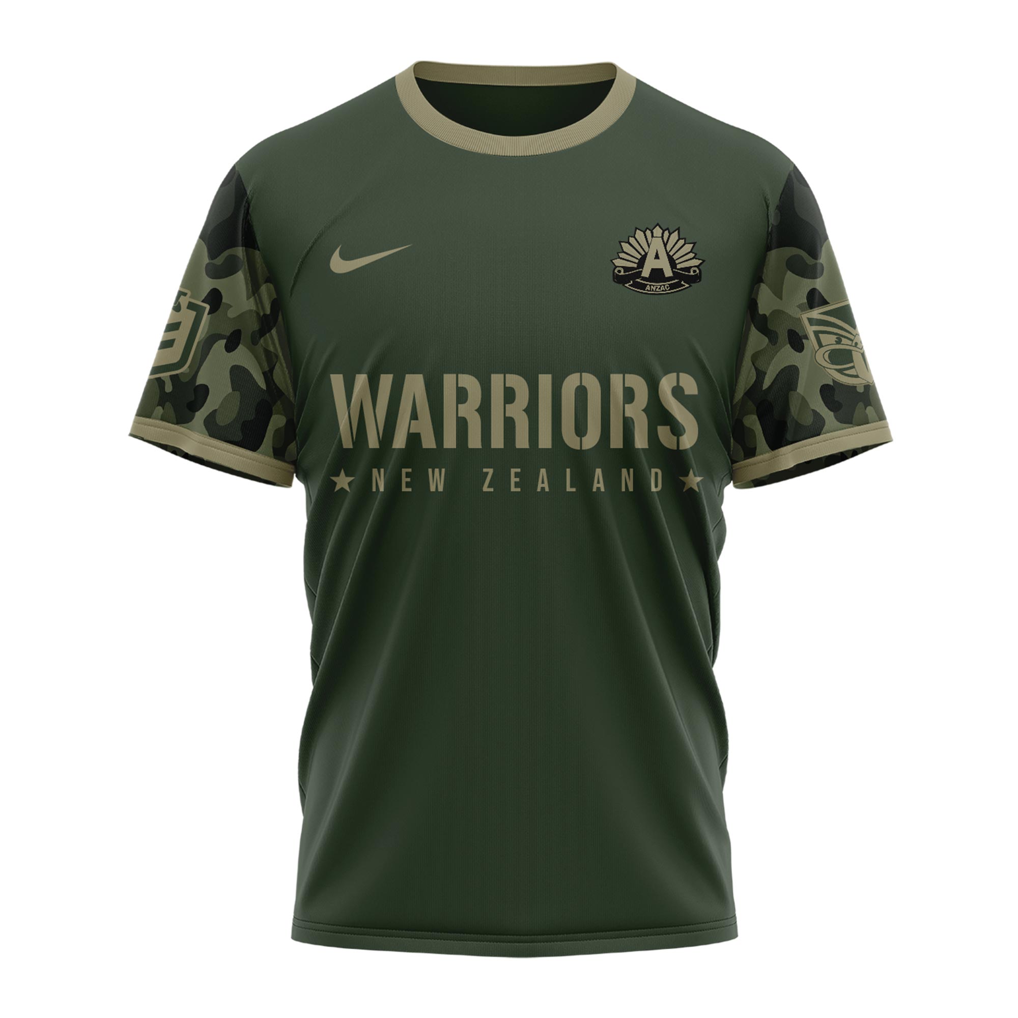 New Zealand Warriors x Anzac Day Tshirt 2025