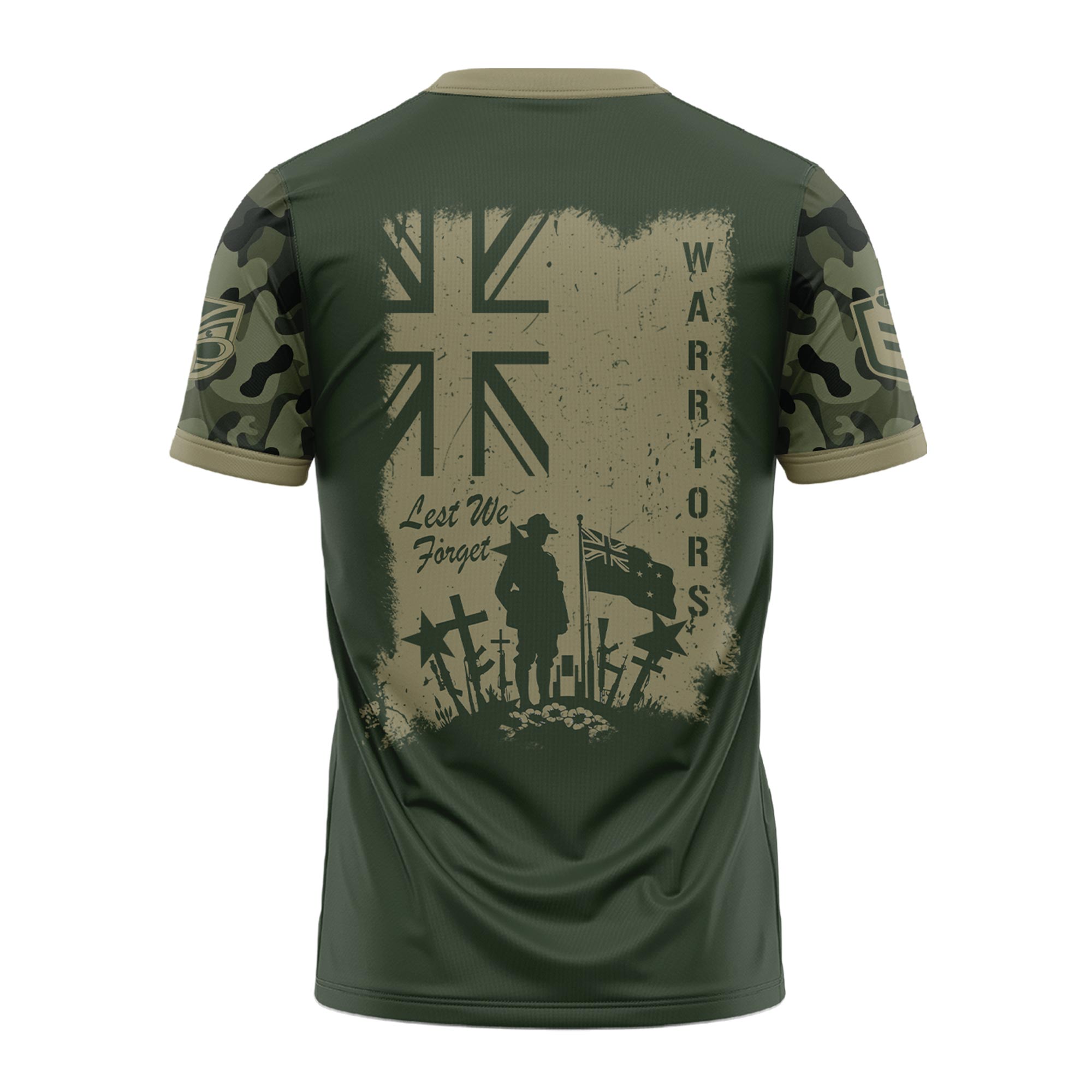 New Zealand Warriors x Anzac Day Tshirt 2025