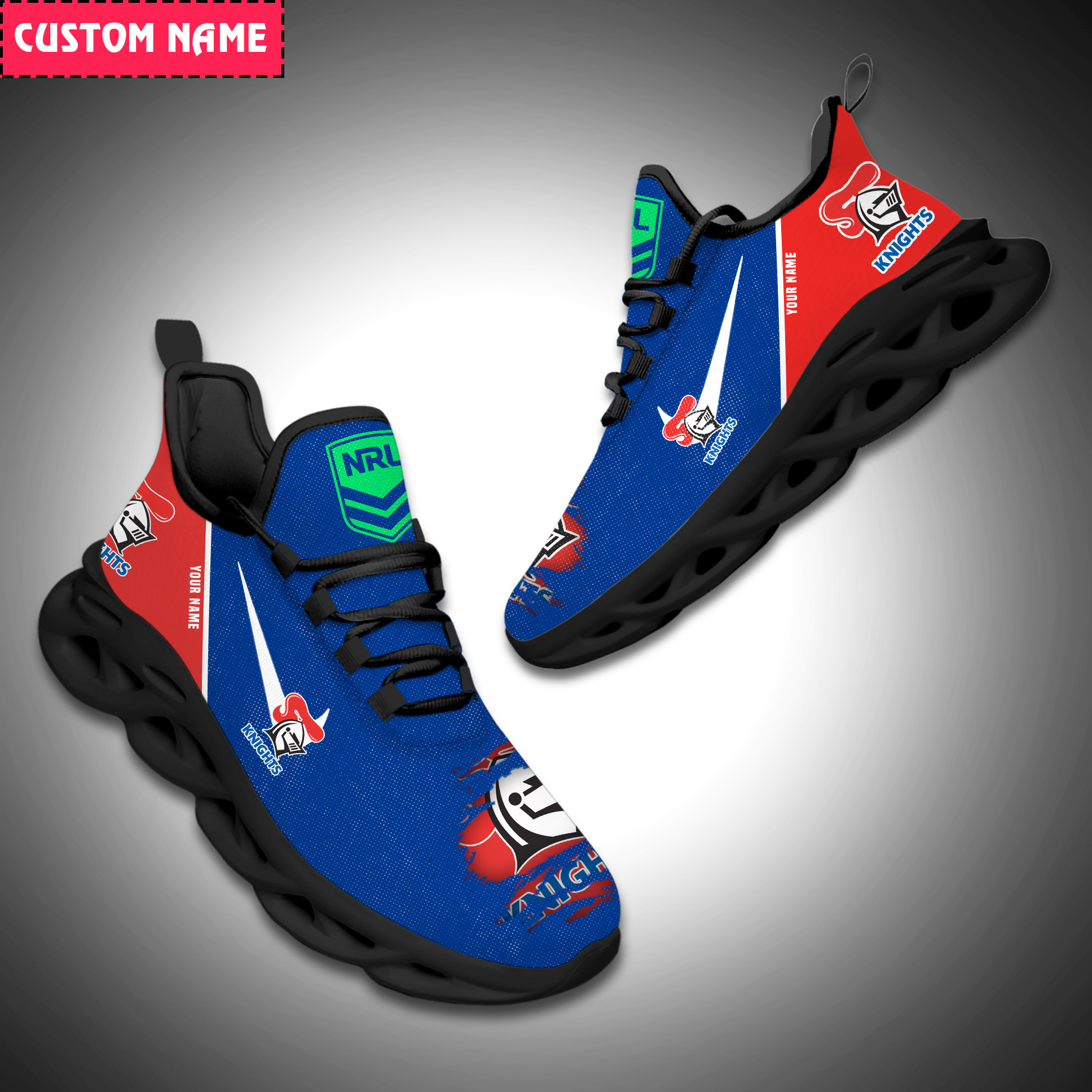 Newcastle Knights Personalized Max Soul Shoes NQ2
