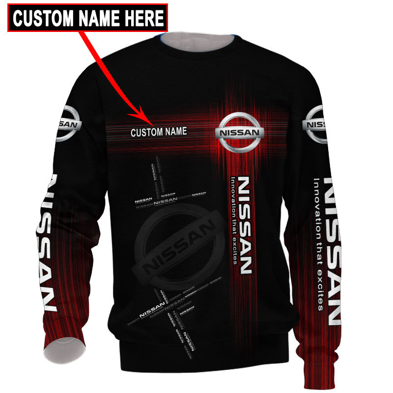 Nissan Tshirt, sweatshirt, Polo, Hawaiian, Hoodie 3D Apparel Full Printing Custom Name