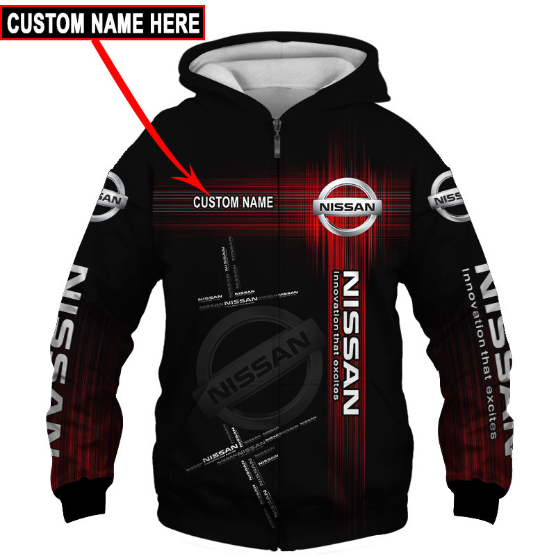 Nissan Tshirt, sweatshirt, Polo, Hawaiian, Hoodie 3D Apparel Full Printing Custom Name