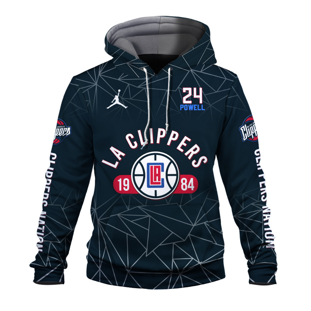Norman Powell 24 NBA Los Angeles Clippers Rise Together Unisex 3D Hoodie