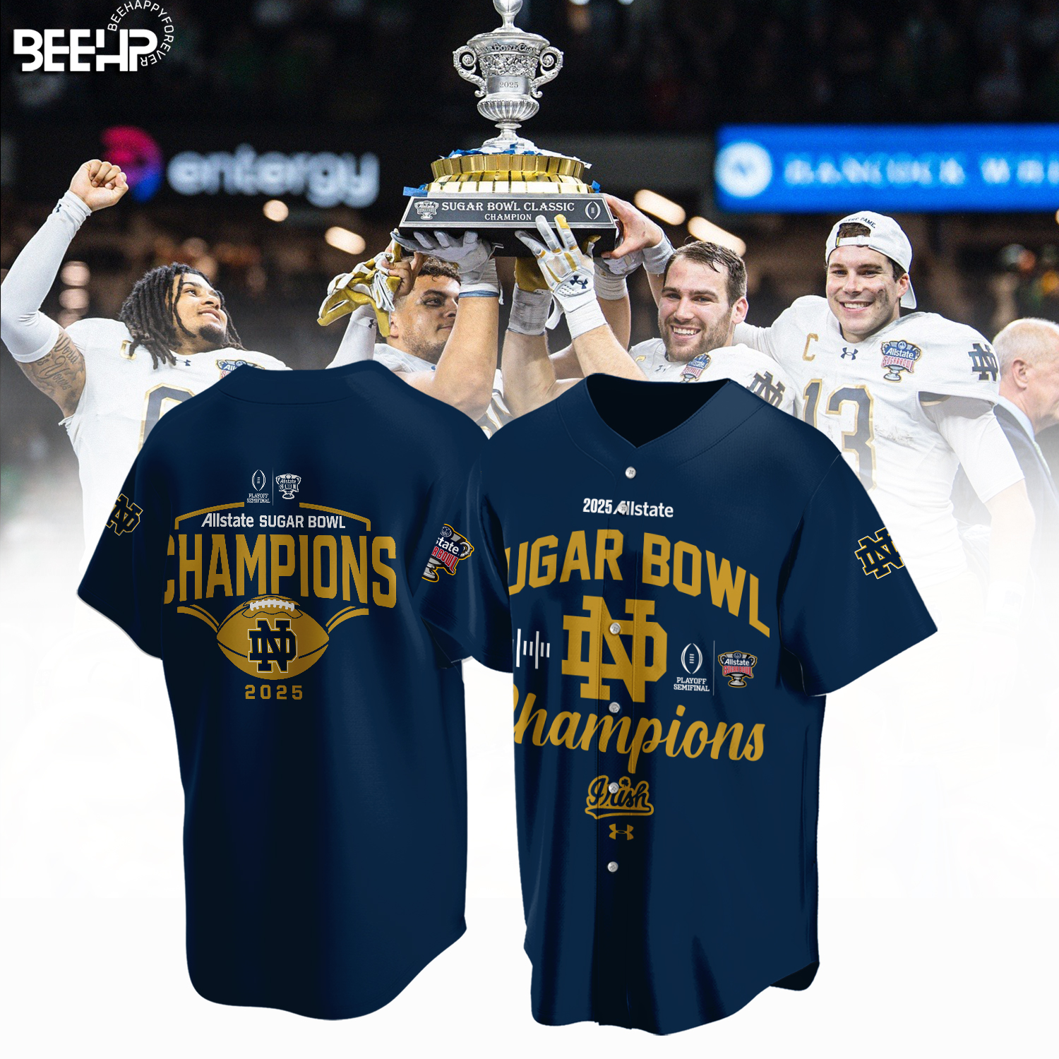 Notre Dame Fighting Irish College Football Playoff 2025 Sugar Bowl Champions Shirt