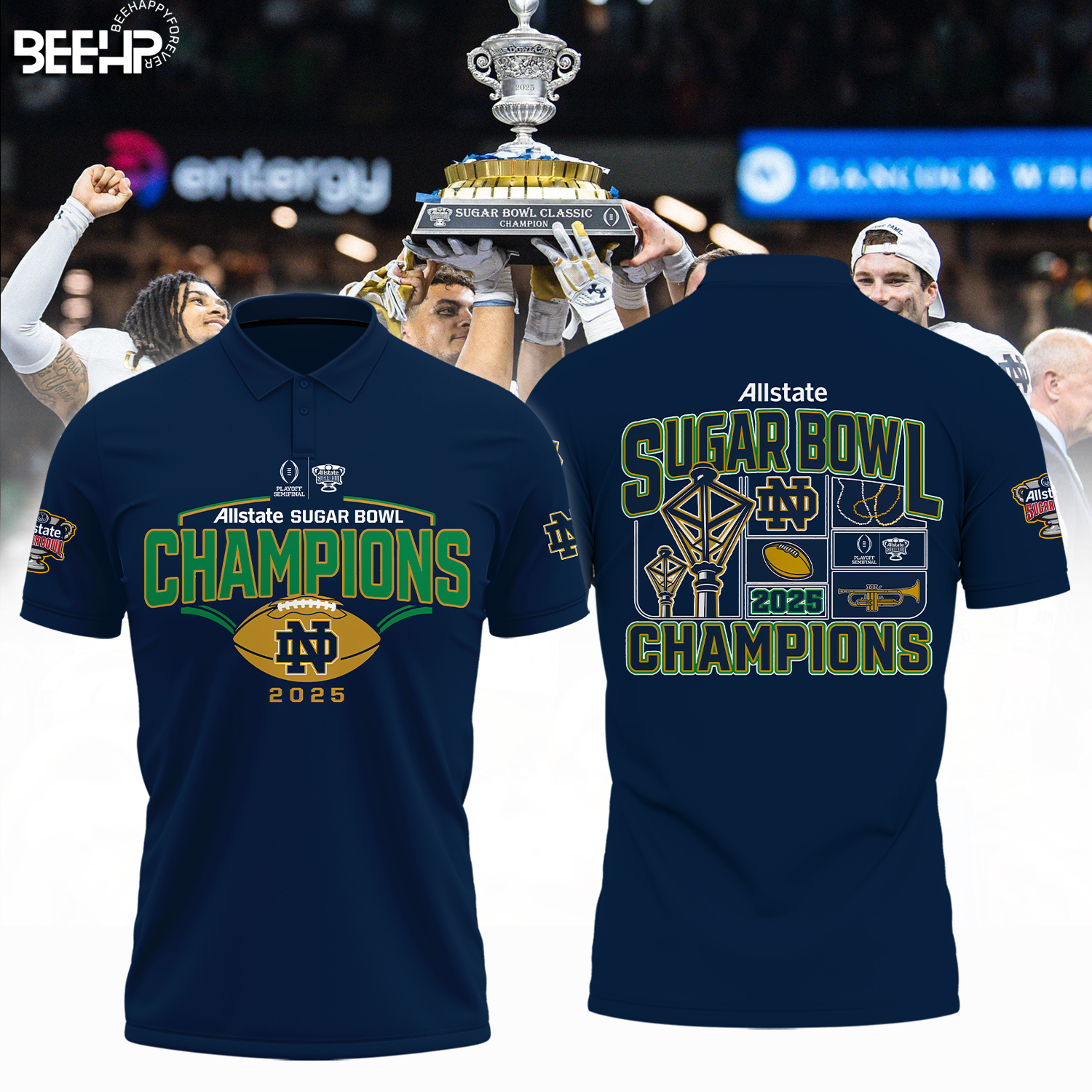 Notre Dame Fighting Irish College Football Playoff 2025 Sugar Bowl Champions Shirt
