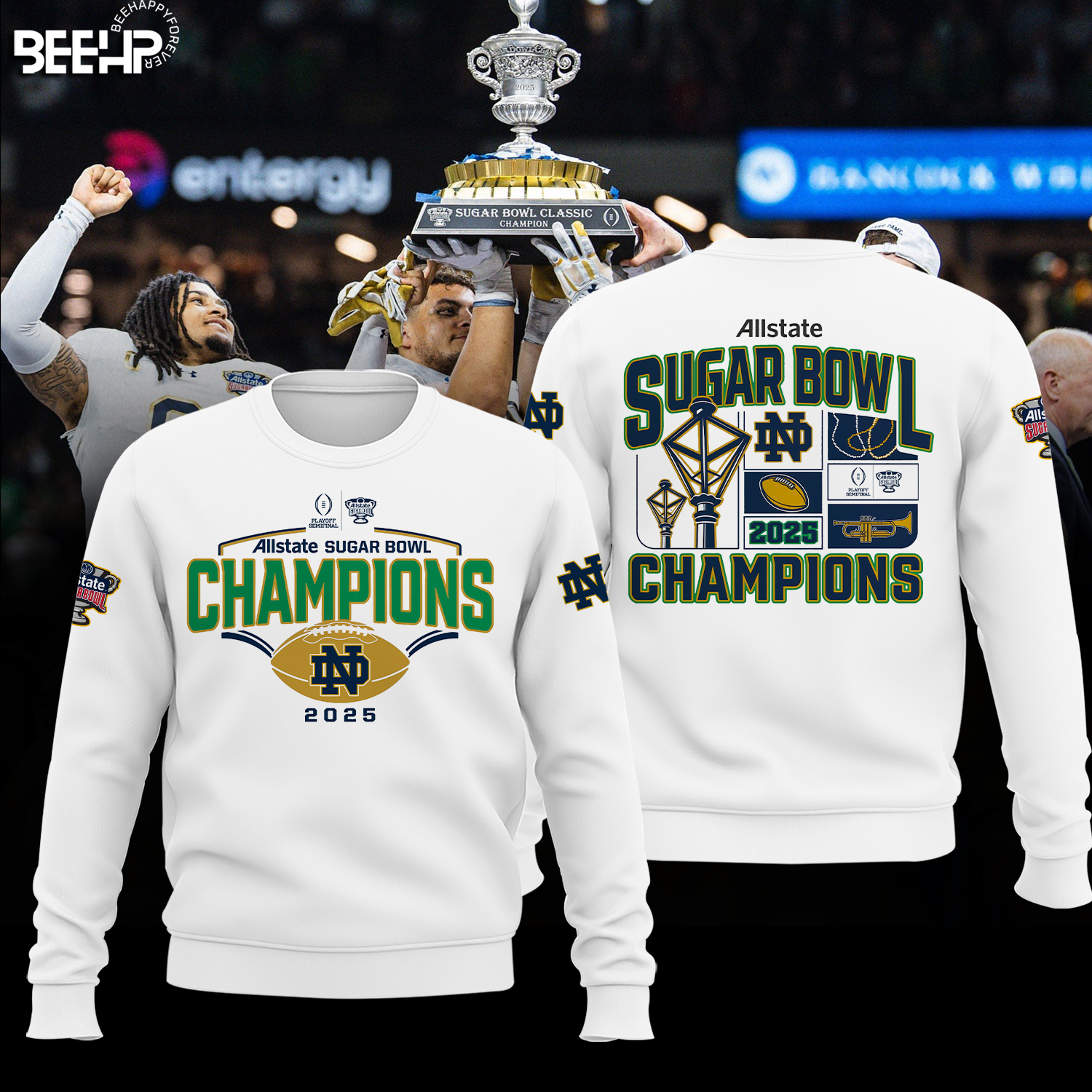 Notre Dame Fighting Irish College Football Playoff 2025 Sugar Bowl Champions Shirt