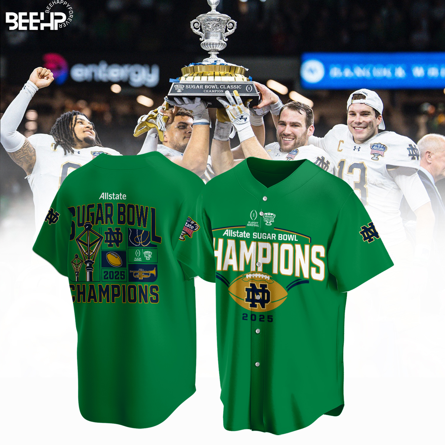 Notre Dame Fighting Irish College Football Playoff 2025 Sugar Bowl Champions Shirt