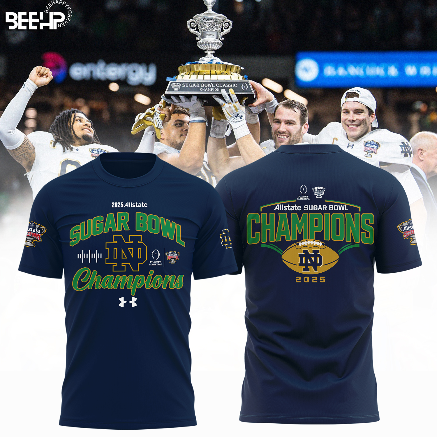 Notre Dame Fighting Irish College Football Playoff 2025 Sugar Bowl Champions Shirt