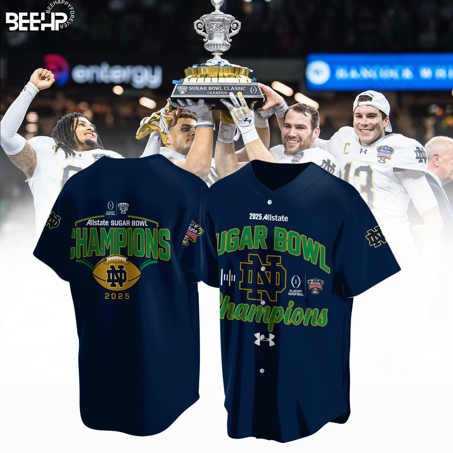 Notre Dame Fighting Irish College Football Playoff 2025 Sugar Bowl Champions Shirt
