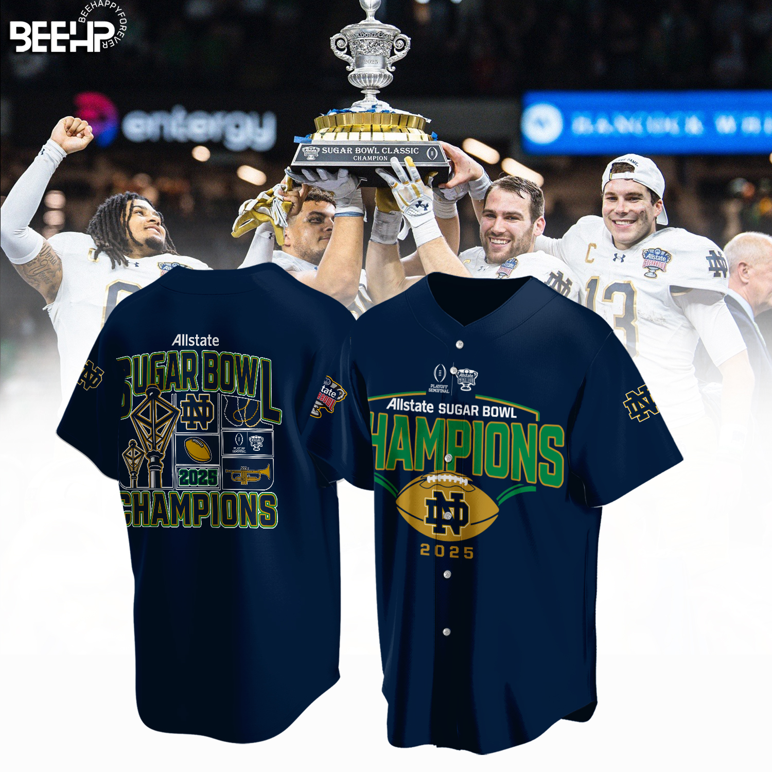 Notre Dame Fighting Irish College Football Playoff 2025 Sugar Bowl Champions Shirt