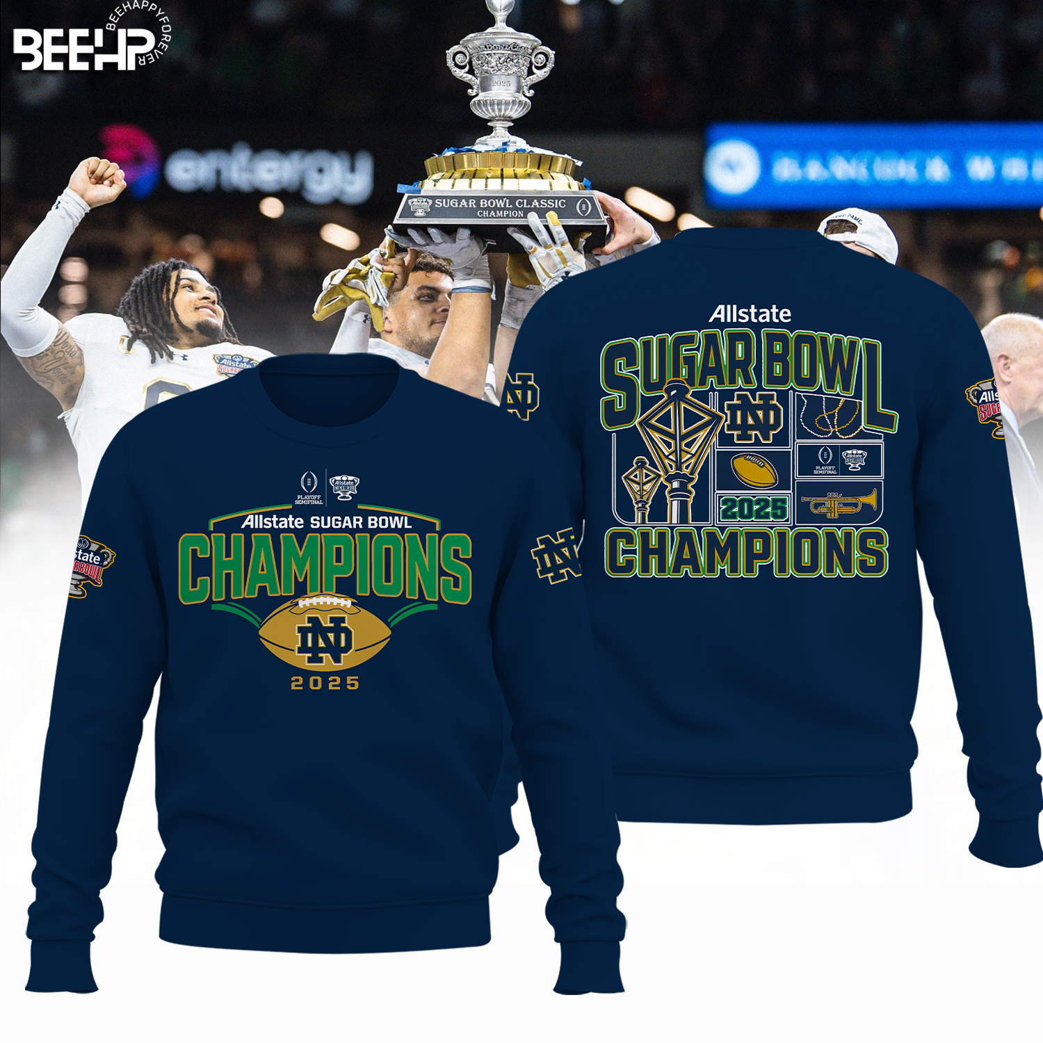 Notre Dame Fighting Irish College Football Playoff 2025 Sugar Bowl Champions Shirt