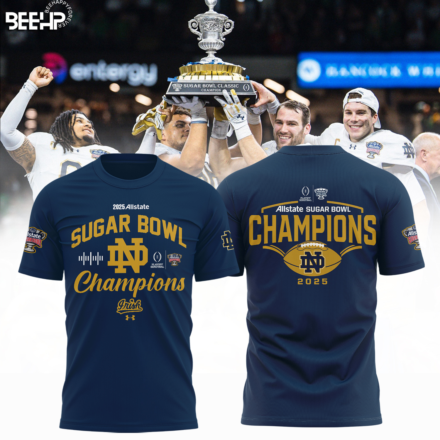 Notre Dame Fighting Irish College Football Playoff 2025 Sugar Bowl Champions Shirt
