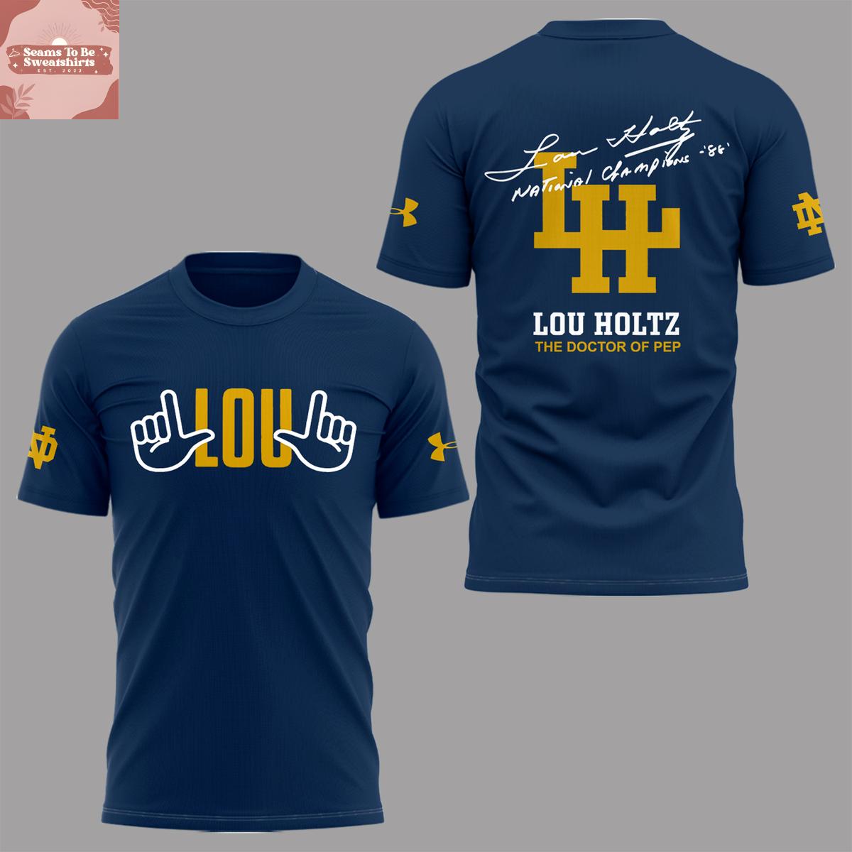 Notre Dame Fighting Irish In Memories Of Lou Holtz 2026 Hoodie T-Shirt