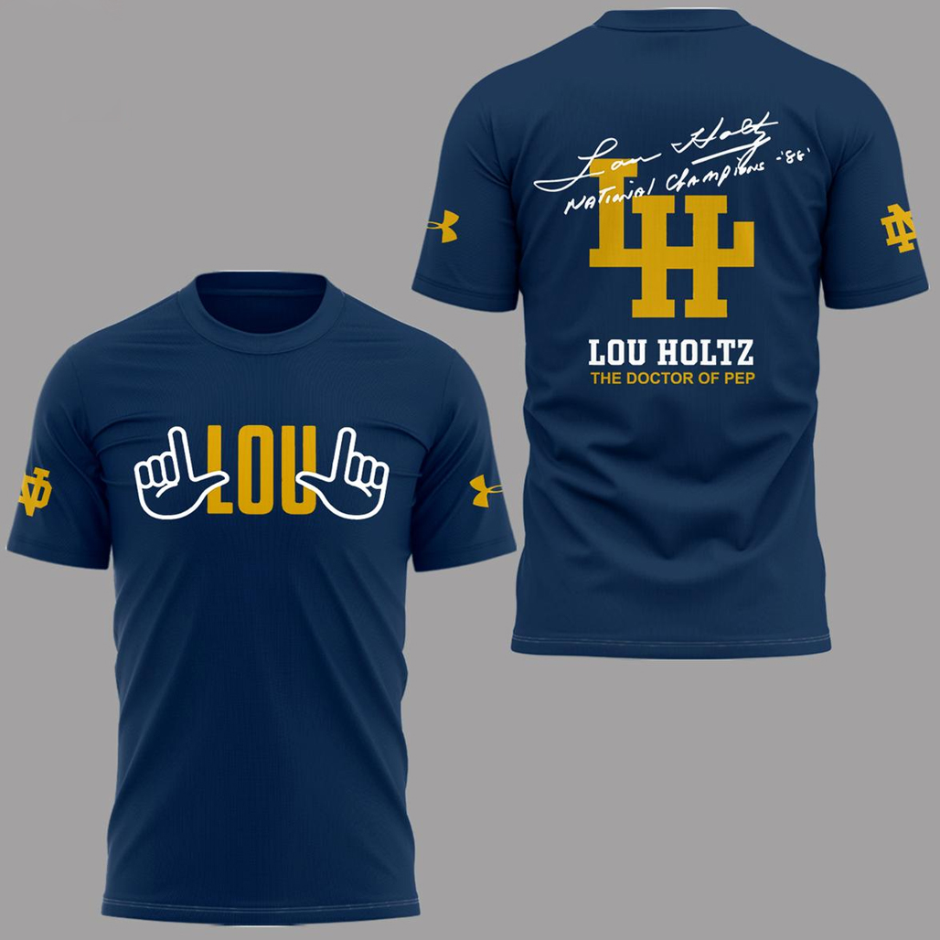 Notre Dame Fighting Irish In Memories Of Lou Holtz 2026 Shirt