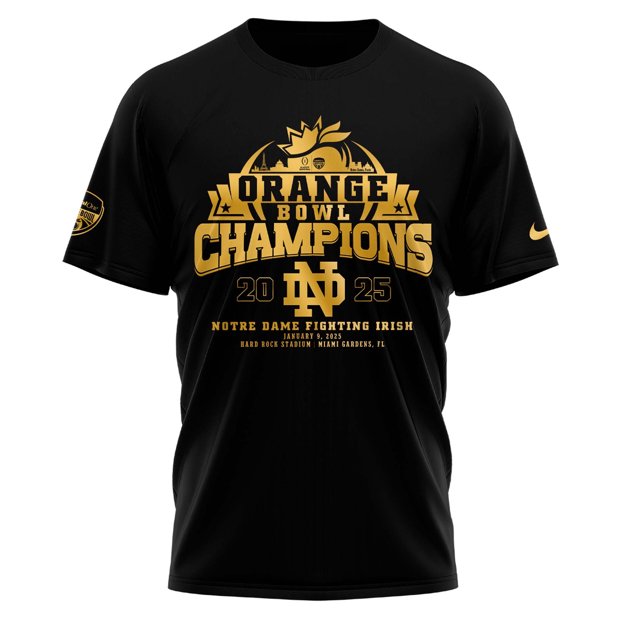 Notre Dame Fighting Irish Orange Bowl Champions Tshirt 2025