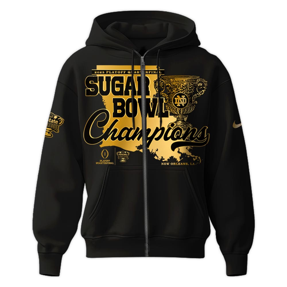 Notre Dame Fighting Irish x Sugar Bowl Champions Zip Hoodie