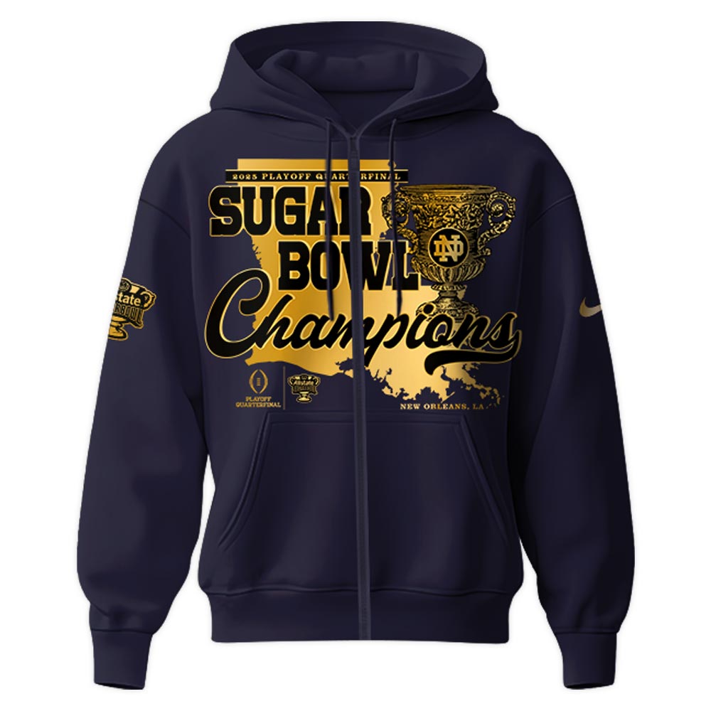 Notre Dame Fighting Irish x Sugar Bowl Champions Zip Hoodie v2