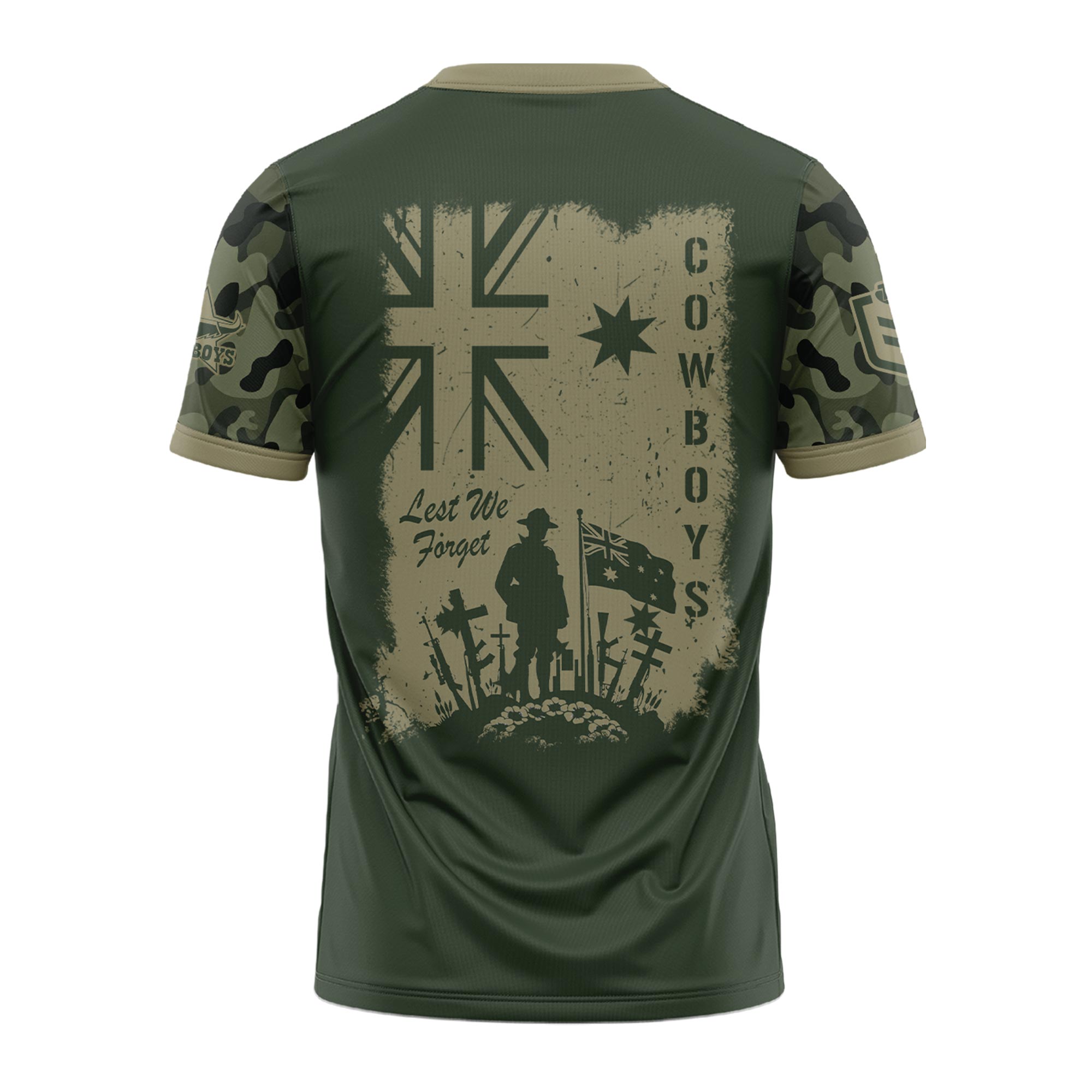 NQ Cowboys x Anzac Day Tshirt 2025