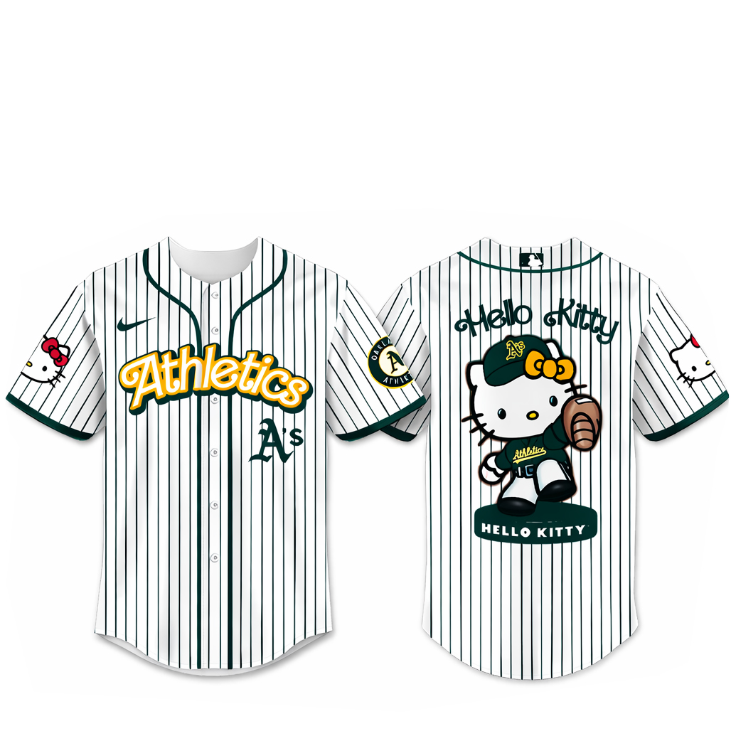 Oakland Athletics Major League Baseball 2026 Hello Kitty Baseball Jersey