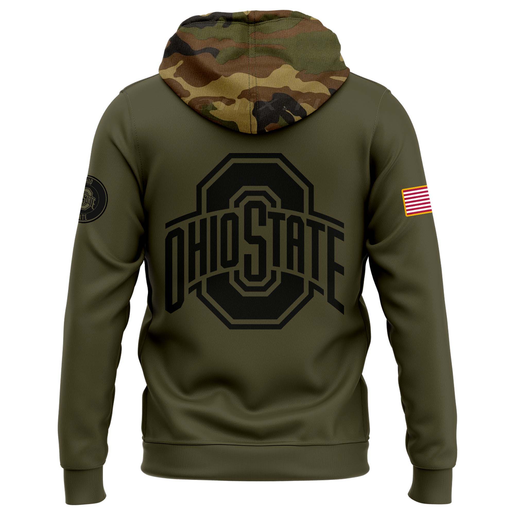 Ohio State Buckeyes Camo Salute to Service Club Fleece Pullover Hoodie