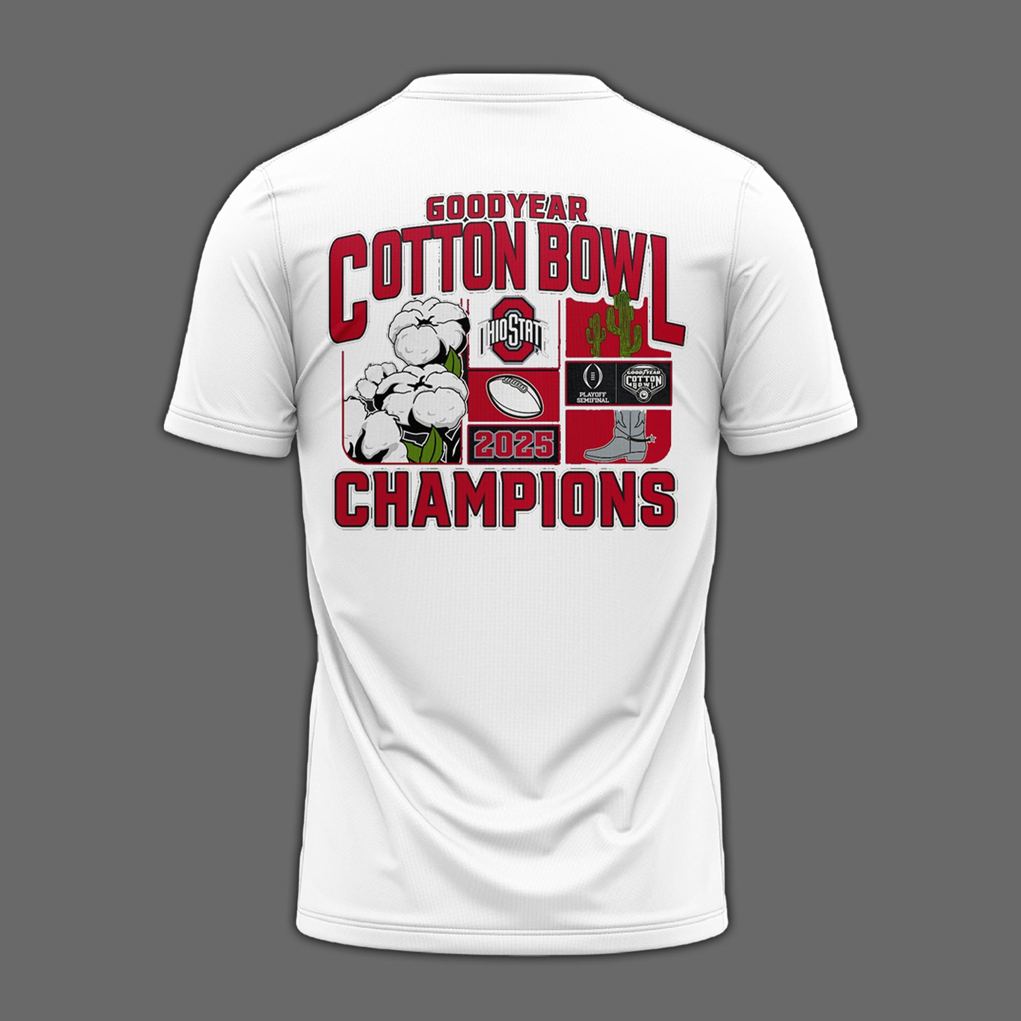 Ohio State Buckeyes College Football Playoff 2025 Cotton Bowl Champions TShirts 2025