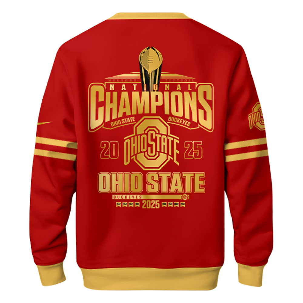 Ohio State Buckeyes National Champions 2025 Sweatshirt College Football v2