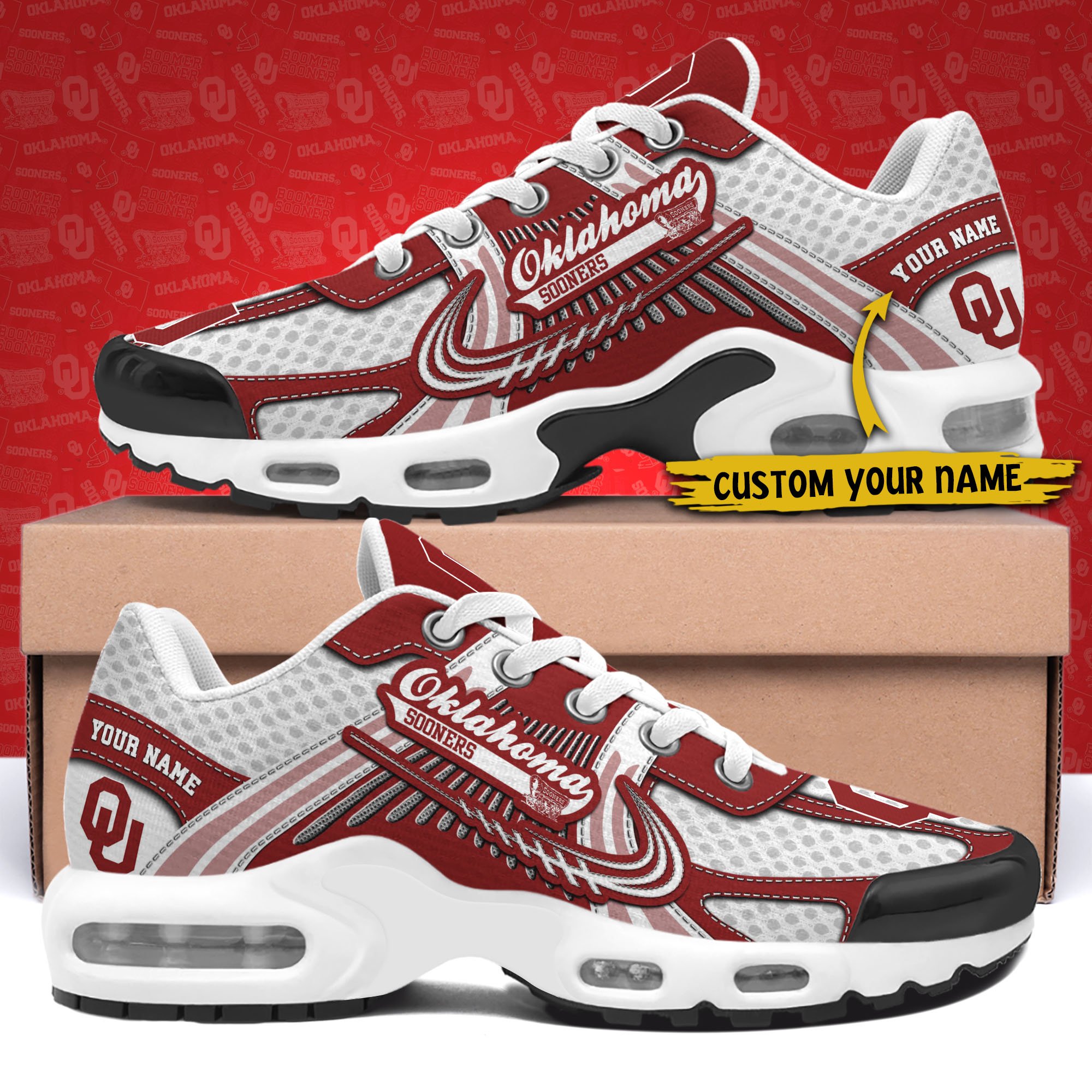 Oklahoma Sooners TN Shoes Custom Your Name, Sport Shoes, Gifts For Fans, Sport Gifts For Him ETRG-62360