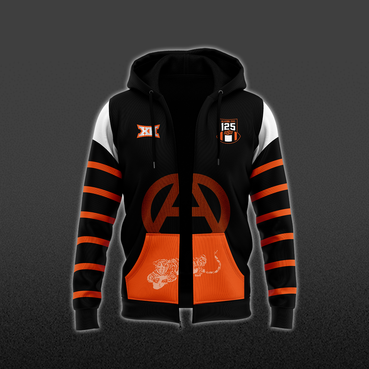 Oklahoma State Cowboys Throwback Pullover Zip Hoodie