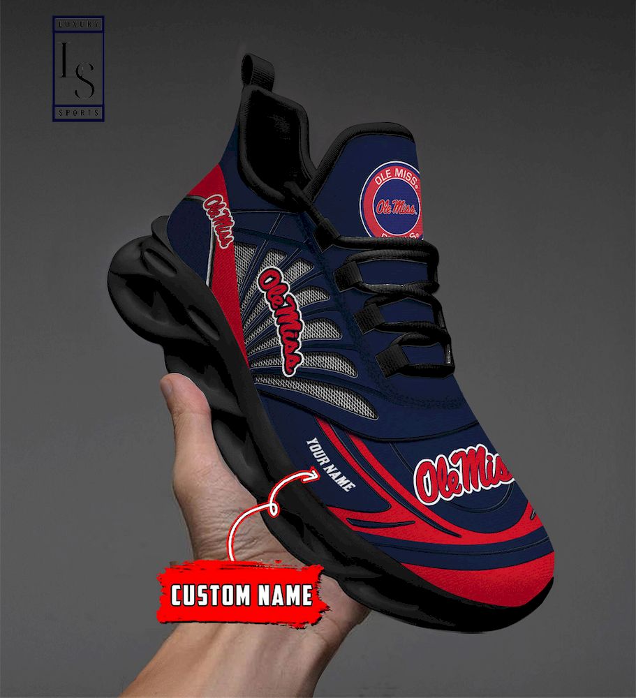 Ole Miss Rebels Custom Name Max Soul Shoes